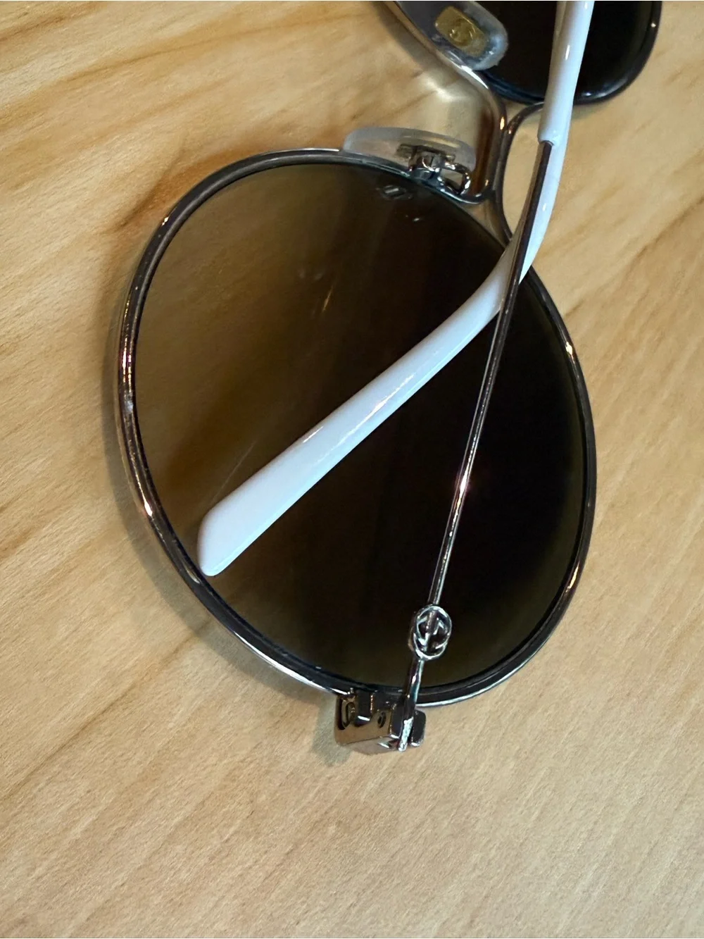 Gucci Round Gradient Green Brown Lens Sunglasses with Gold Frame
